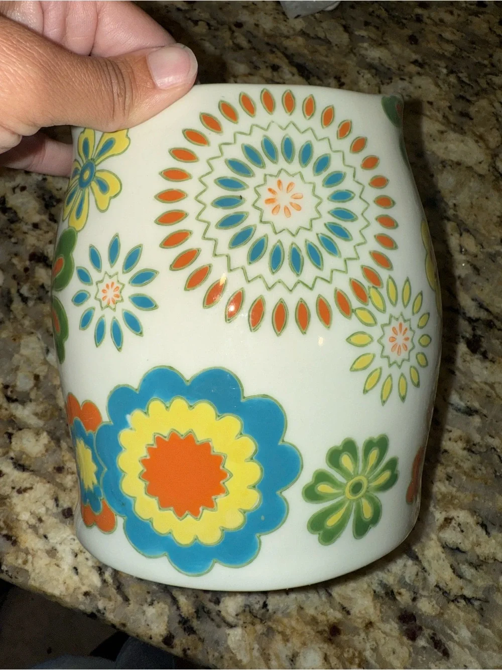 Pier 1 Hand-Painted Owl Ceramic Set